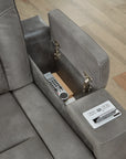 Next-Gen Durapella Performance Fabric Dual Power Reclining Sofa and Loveseat | Slate Gray
