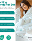 Cooling Comforter Set – Temperature-Regulating Eucalyptus Silk Comforter & Pillow Shams