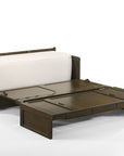 Rustic Cube Murphy Cabinet Bed & Mattress | Rustic Brown Finish