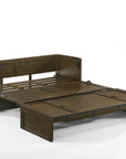 Rustic Cube Murphy Cabinet Bed & Mattress | Rustic Brown Finish