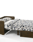 Rustic Cube Murphy Cabinet Bed & Mattress | Rustic Brown Finish