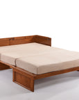 Cube Murphy Cabinet Bed & Mattress | Cherry