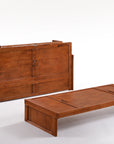 Cube Murphy Cabinet Bed & Mattress | Cherry