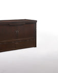 Cube Murphy Cabinet Bed & Mattress | Chocolate