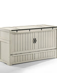 Rustic Cube Murphy Cabinet Bed & Mattress | Vintage White Finish