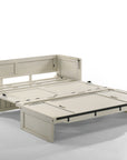 Rustic Cube Murphy Cabinet Bed & Mattress | Vintage White Finish