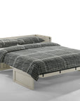 Rustic Cube Murphy Cabinet Bed & Mattress | Vintage White Finish