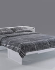 Cube Murphy Cabinet Bed & Mattress | White Finish