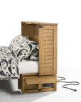Poppy Murphy Cabinet With Mattress Harvest Brown Finish