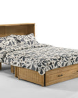 Poppy Murphy Cabinet With Mattress Harvest Brown Finish