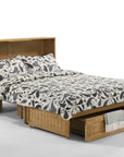 Poppy Murphy Cabinet With Mattress Harvest Brown Finish