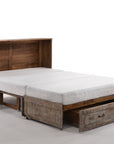 Poppy Murphy Cabinet With Mattress White Bark Finish