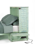 Poppy Murphy Cabinet With Mattress Seafoam Finish