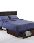 Sagebrush Murphy Cabinet Bed in in Chocolate Finish with Mattress