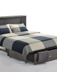 Sagebrush Murphy Cabinet Bed in in Stonewash Finish with Mattress