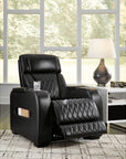 Boyington Dual Power Leather Recliner | Black