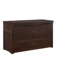 Cube Murphy Cabinet Bed & Mattress | Chocolate