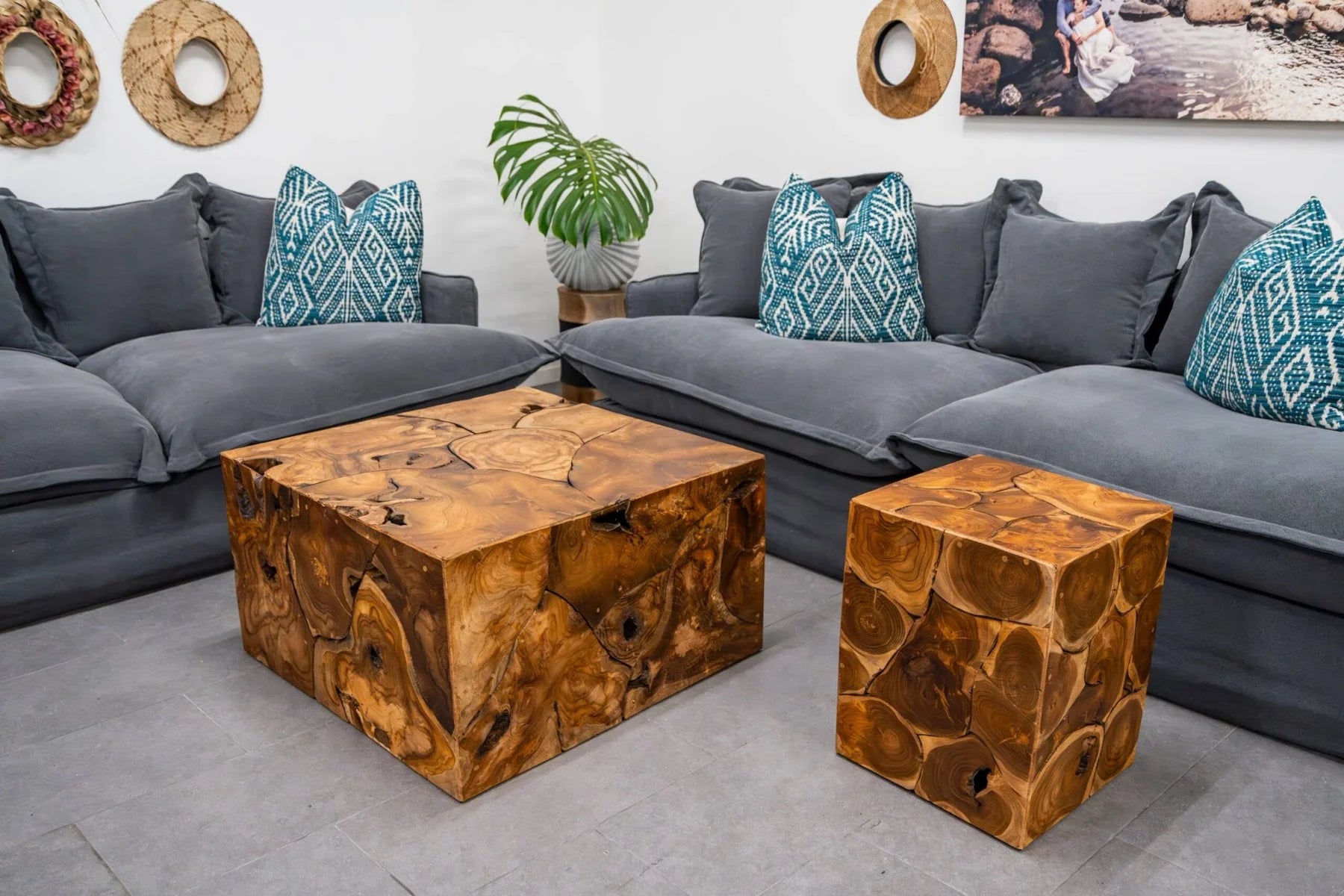 Burlwood Teak Coffee Table