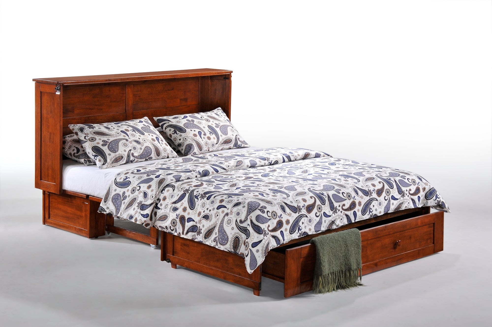 Clover Murphy Cabinet Bed - Cherry Finish
