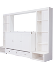 New Traditions Murphy Bed Bookshelf Unit - White