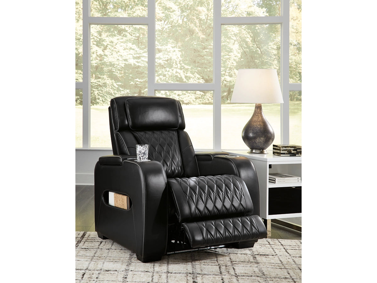 Boyington Dual Power Leather Recliner | Black